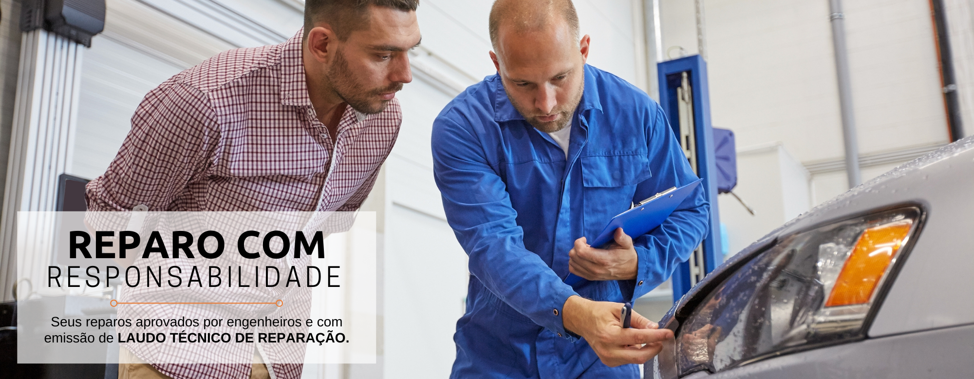 Vistoria de qualidade - Perfeito para oficinas de funilaria e ideal para clientes de seguradoras